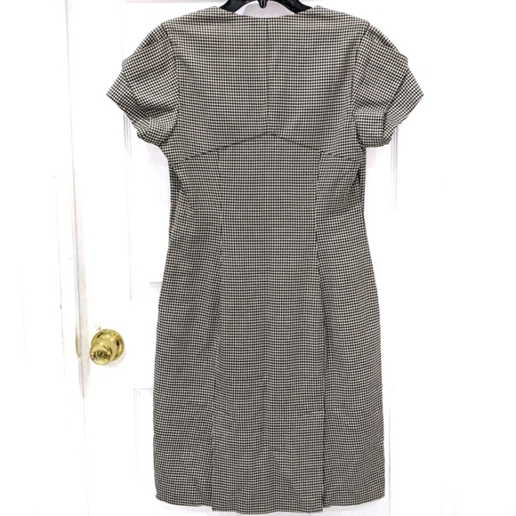 Diane Von Furstenberg Wool Houndstooth Dress sz 12 - Picture 2 of 8